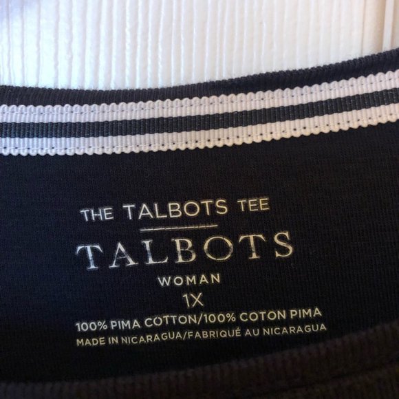 The Talbots Tee Talbots "Woman" Dark Blue Tee- 1X - Picture 2 of 4